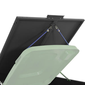 Skjul för sopkärl för 2 platser svart 138x79x117 cm stål