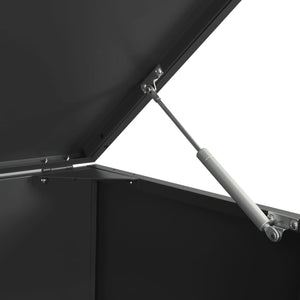 Skjul för sopkärl för 2 platser svart 138x79x117 cm stål