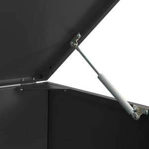 Skjul för sopkärl för 4 platser svart 276x79x117 cm stål