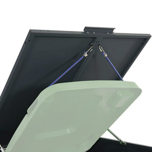 Skjul för sopkärl för 3 platser antracit 207x79x117 cm stål