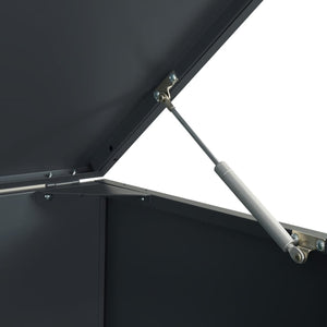 Skjul för sopkärl för 3 platser antracit 207x79x117 cm stål