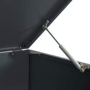 Skjul för sopkärl för 6 platser antracit 414x79x117 cm stål