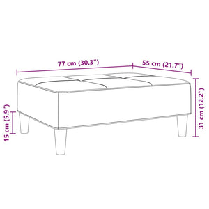 Fotpall lapptäcke 77x55x31 cm tyg