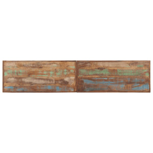 Bänk 160 cm massivt återvunnet trä och stål