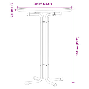 Matbord svart Ø80x110 cm konstruerat trä och stål