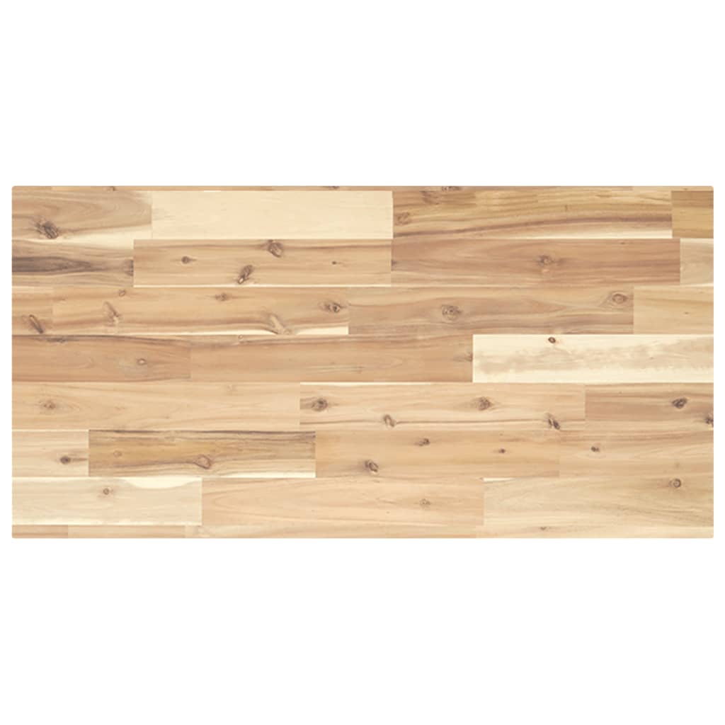 Bänkskiva för badrum obehandlad 100x40x2 cm massivt akaciaträ