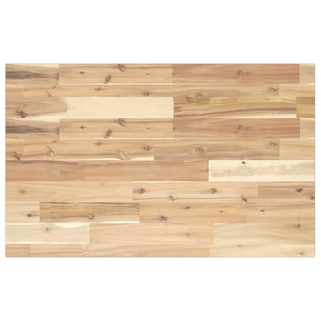 Bänkskiva för badrum obehandlad 80x50x2 cm massivt akaciaträ