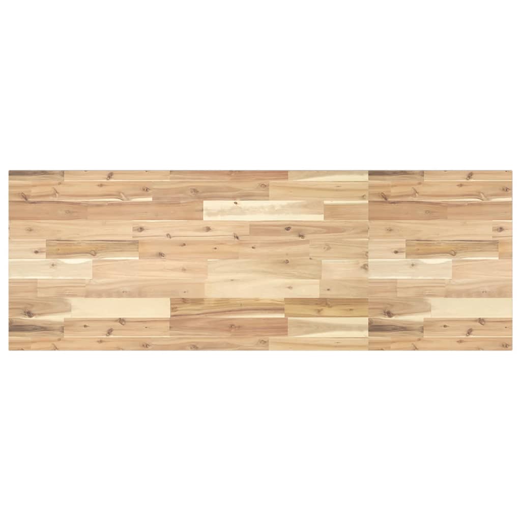 Bänkskiva för badrum obehandlad 140x50x2 cm massivt akaciaträ