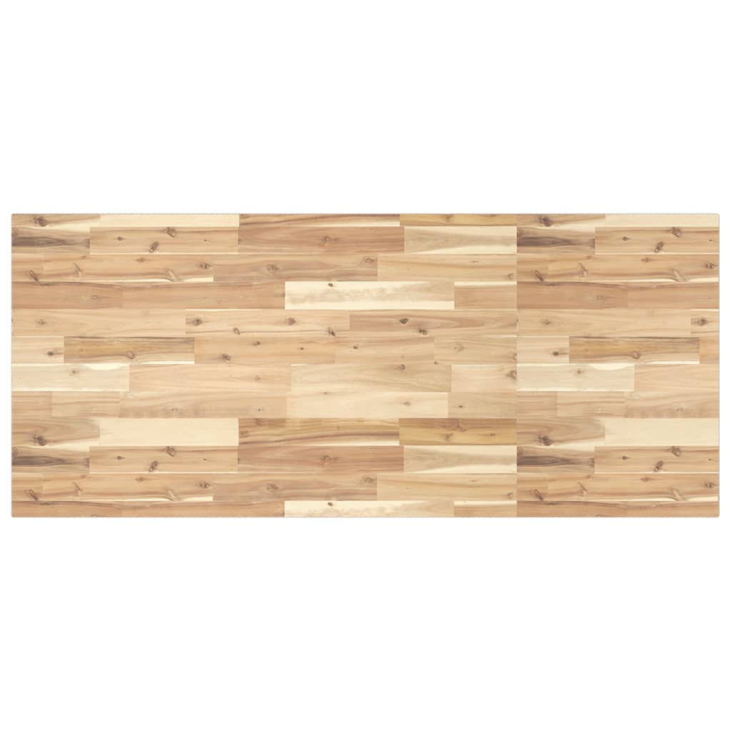 Bänkskiva för badrum obehandlad 120x60x2 cm massivt akaciaträ