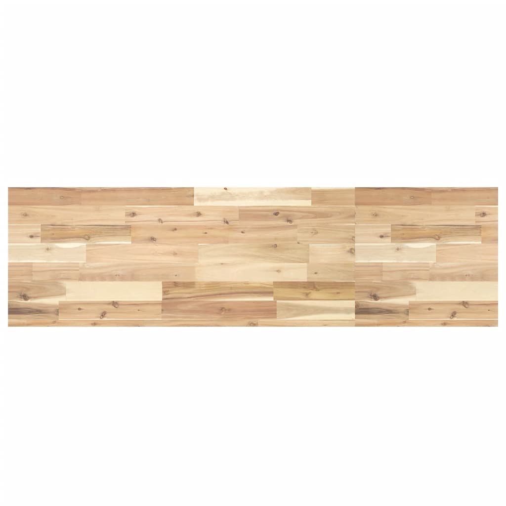 Bänkskiva för badrum obehandlad 120x40x4 cm massivt akaciaträ