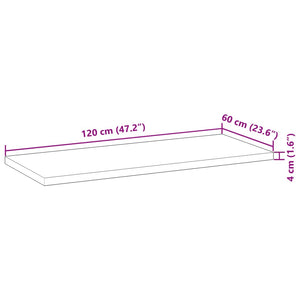 Bänkskiva för badrum behandlad 120x60x4 cm massivt akaciaträ