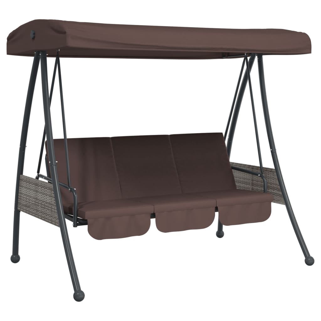 Hammock med justerbart tak brun stål