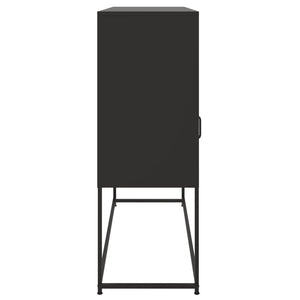 Skänk svart 100,5x39x107 cm stål