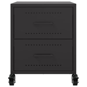 Sängbord 2 st svart 36x39x43,5 cm stål