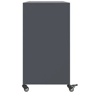 Skänk antracit 100,5x39x72 cm stål