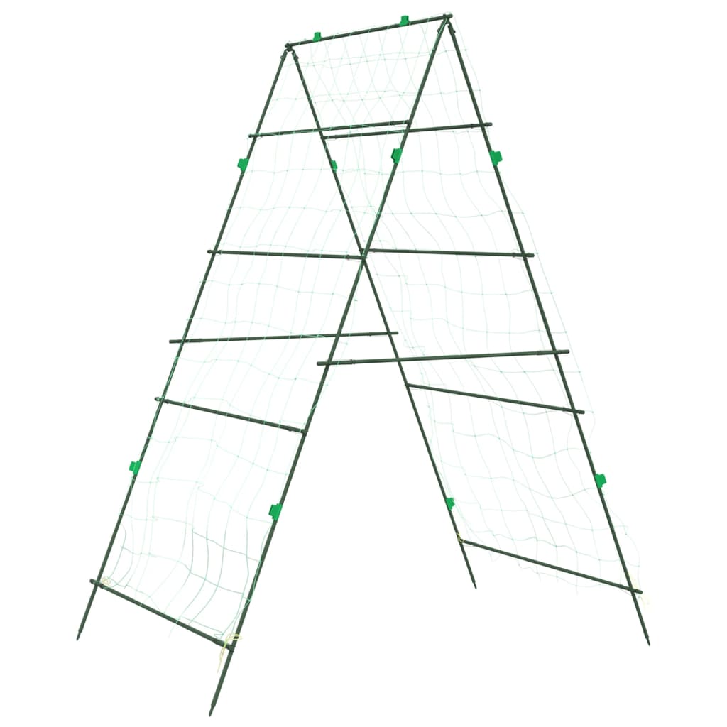 Trädgårdsspaljé för klätterväxter A-ram 99x90x175,5 cm stål