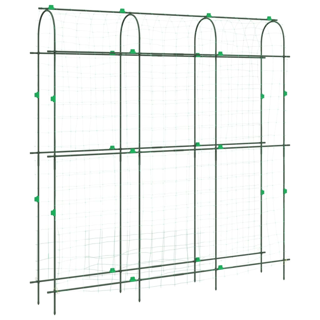 Trädgårdsspaljé för klätterväxter U-formad 181x31x182,5 cm stål