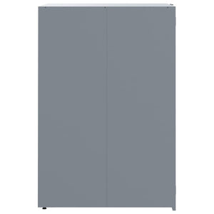 Skjul för sopkärl grå 69x79x117 cm stål