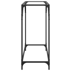 Konsolbord med transparent glasskiva 80x35x81 cm stål