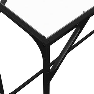 Konsolbord med transparent glasskiva 98x35x81 cm stål