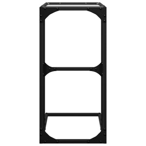 Sidobord med transparent glasskiva 40x30x61,5 cm stål