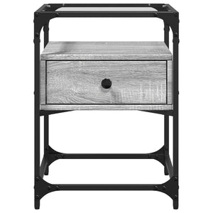 Sängbord 2 st grå sonoma 40x40x55 cm konstruerat trä