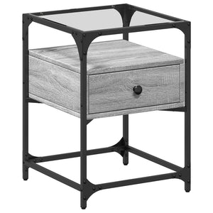 Sängbord 2 st grå sonoma 40x40x55 cm konstruerat trä