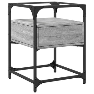 Sängbord 2 st grå sonoma 40x40x55 cm konstruerat trä