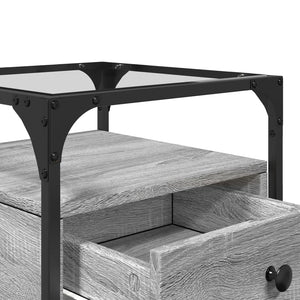 Sängbord 2 st grå sonoma 40x40x55 cm konstruerat trä