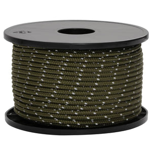 Tältlina med reflekterande remsor och fästen 50 m 5 mm