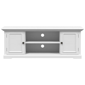 Tv-bänk vit 110x30x41 cm konstruerat trä