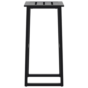 Barstolar 2 st svart 38x38x80 cm pulverlackerat stål