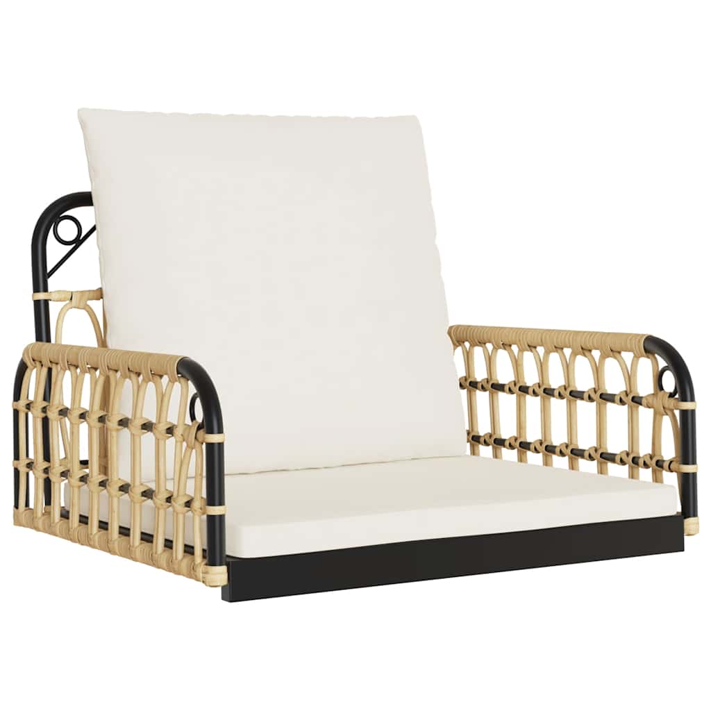 Hammock med dynor 63x58x39 cm konstrotting och stål