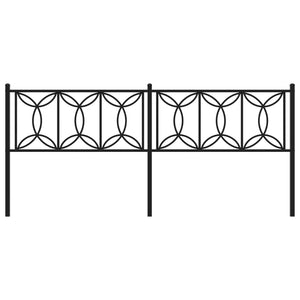 Huvudgavel metall svart 200 cm