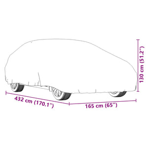 Bilöverdrag för Sedan med spännband silver M heltäckande