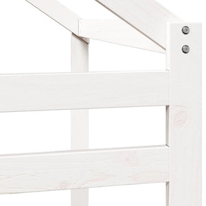 Tak till barnsäng vit 188x82x113 cm massiv furu