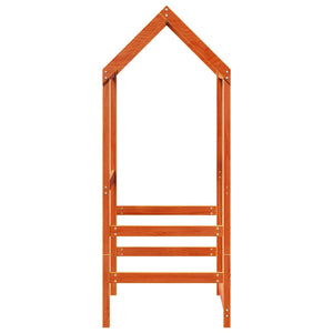 Tak till barnsäng vaxbrun 98x70x176,5 cm massiv furu