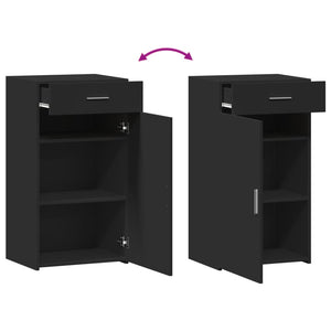 Skänk svart 50x42,5x93 cm konstruerat trä