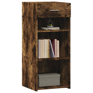 Skänk rökfärgad ek 40x42,5x93 cm konstruerat trä