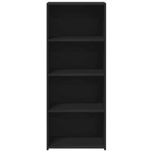 Högskåp svart 50x41x124 cm konstruerat trä