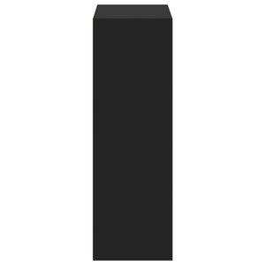 Högskåp svart 70x41x124 cm konstruerat trä
