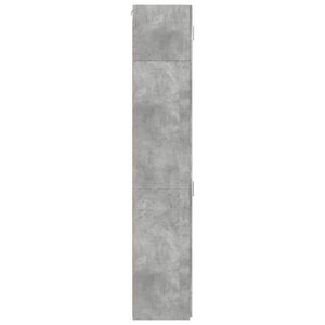 Förvaringsskåp smalt betonggrå 45x42,5x225 cm konstruerat trä