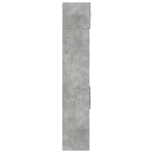 Förvaringsskåp smalt betonggrå 45x42,5x225 cm konstruerat trä