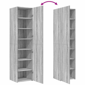 Högskåp grå sonoma 45x42,5x185 cm konstruerat trä