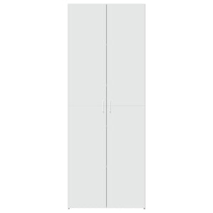 Högskåp vit 70x42,5x185 cm konstruerat trä