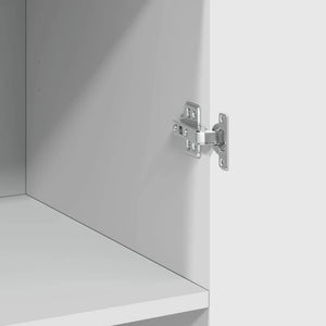 Högskåp vit 70x42,5x185 cm konstruerat trä