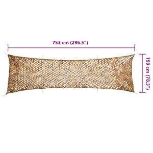 Camouflagenät med förvaringsväska 753x199 cm sand