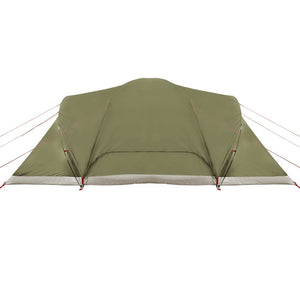 Familjetält kupol 6 personer olivgrön vattentätt
