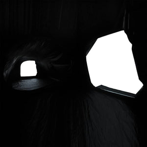 Campingtält 5-personers vitt mörkläggningstyg vattentätt