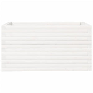 Odlingslåda vit 90x60x45,5 cm massiv furu